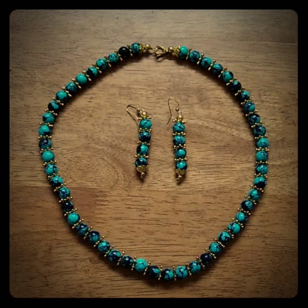 NWOT Reese Handmade Jewelry Beaded Black/Green